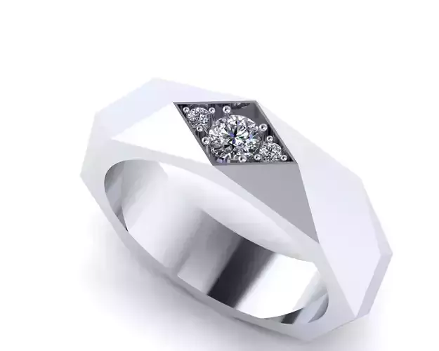 Shaped diamond ring
