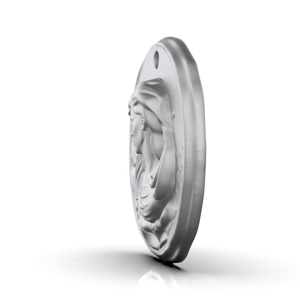 Zodiac Virgo Coin Pendant 3D print model_20