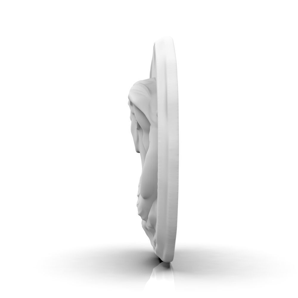 Zodiac Virgo Coin Pendant 3D print model_24