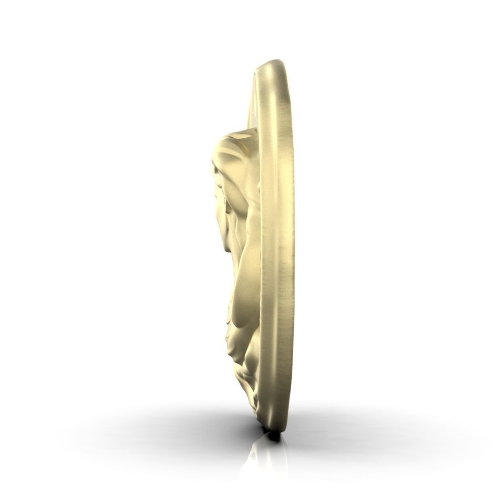 Zodiac Virgo Coin Pendant 3D print model_25