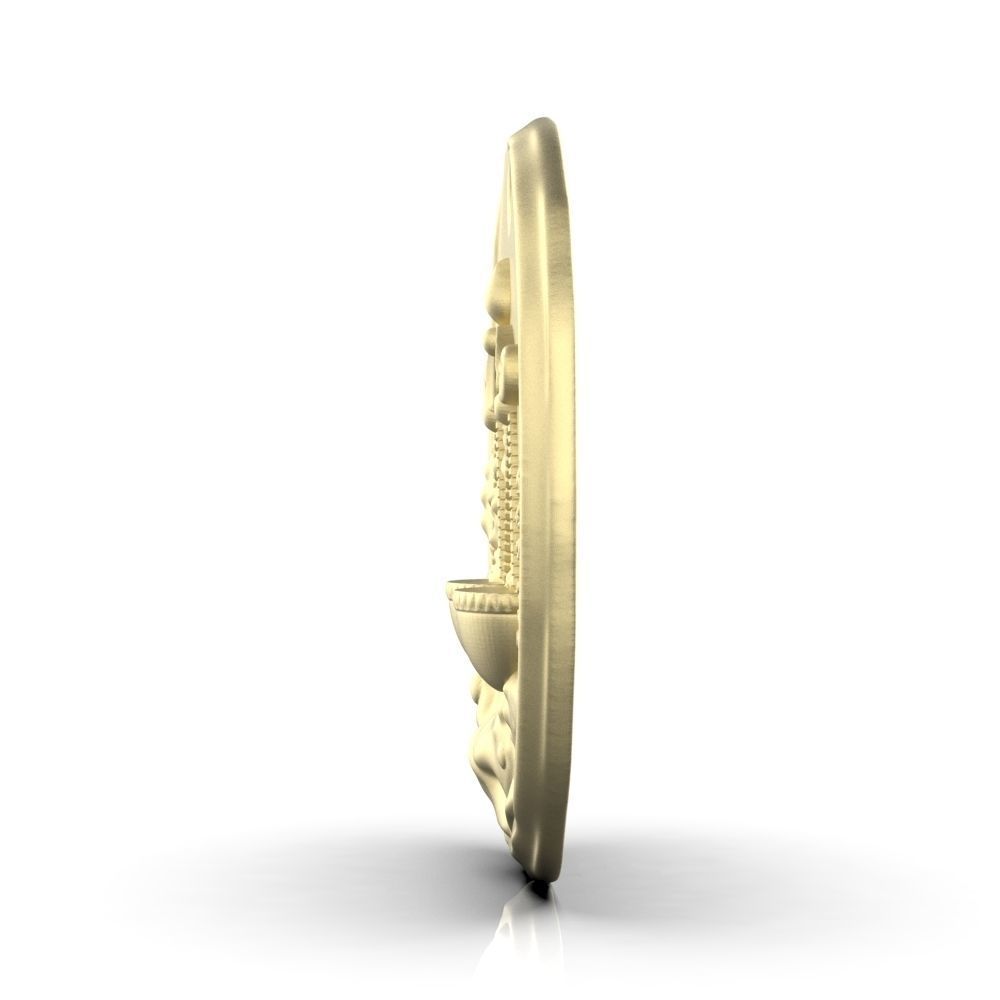 Zodiac Libra Coin Pendant 3D print model_25