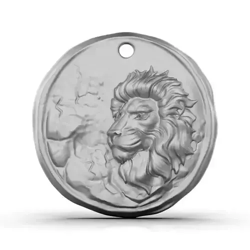 Zodiac Leo  Coin Pendant 3D print model