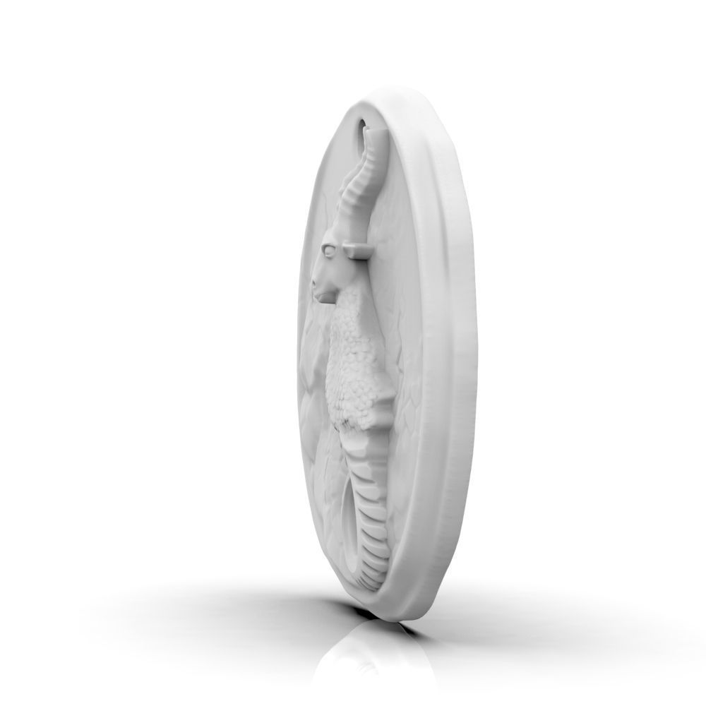 Zodiac Capricorn Coin Pendant 3D print model_21