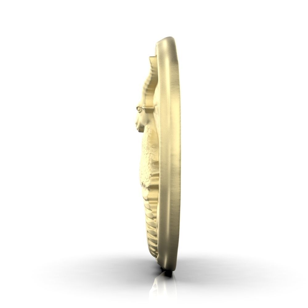 Zodiac Capricorn Coin Pendant 3D print model_25