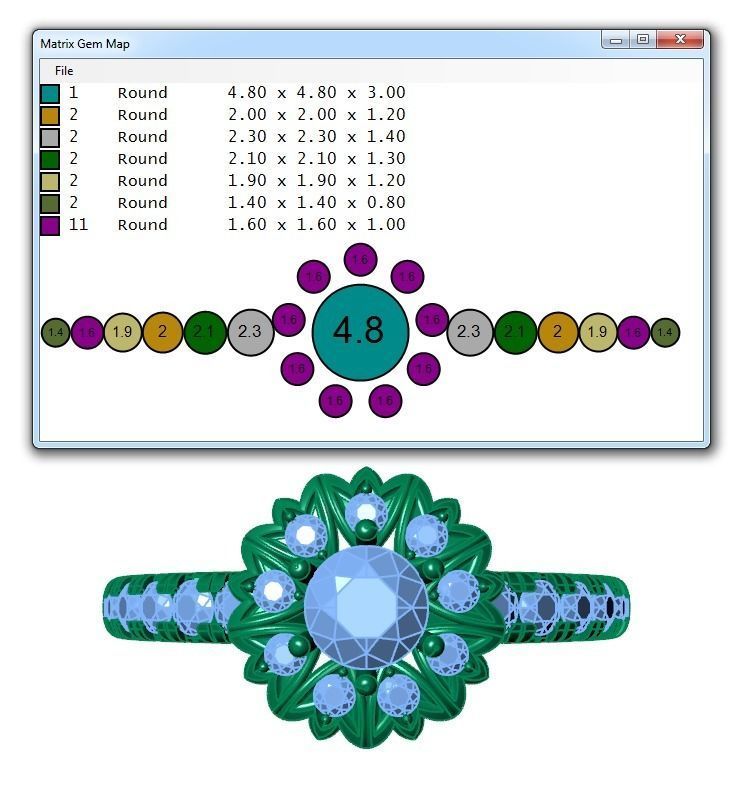 Ring221 gold engagement ring with diamonds 3D print model_6