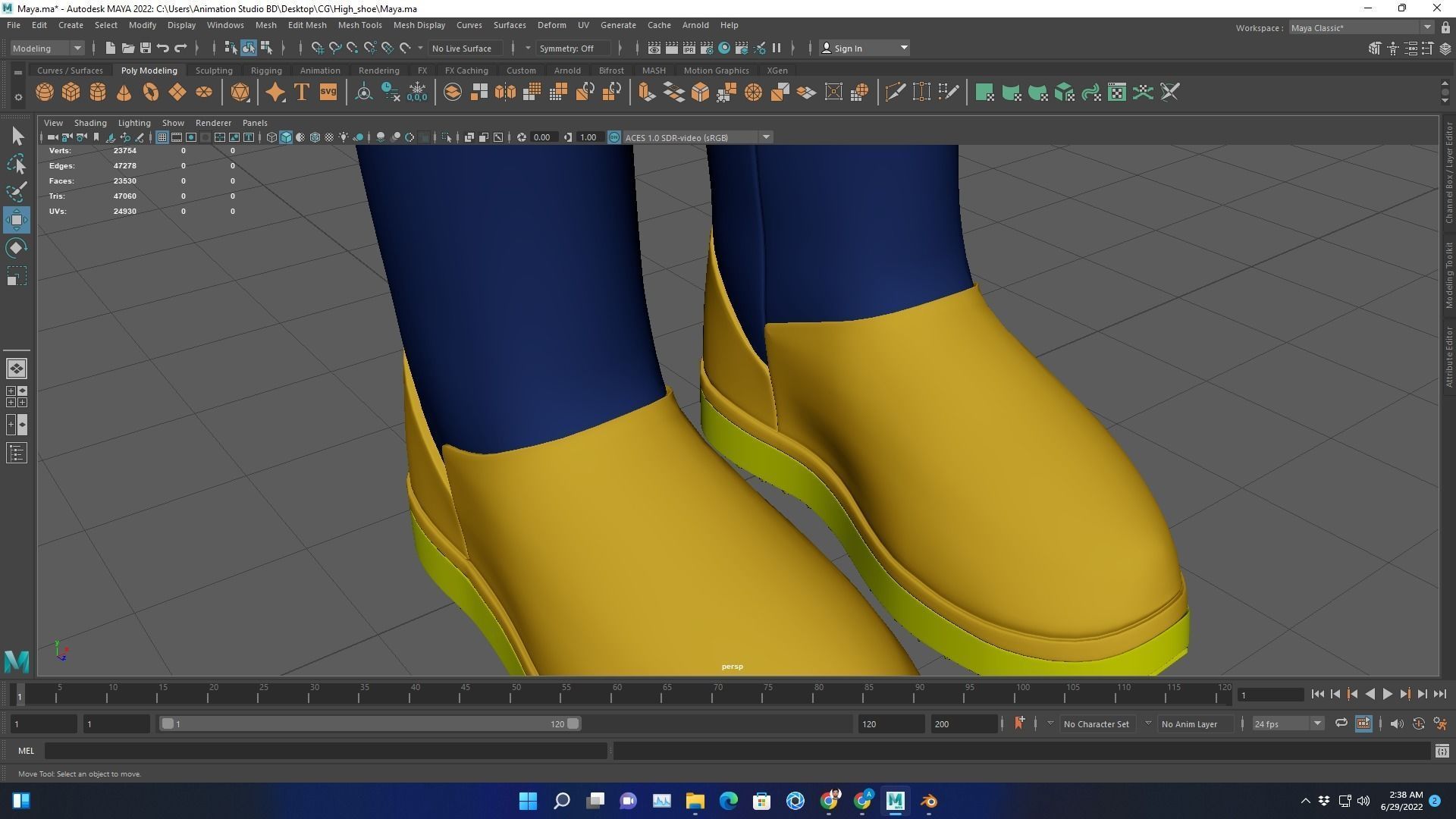 3D Concept shoe Modeling and Print ready file Low-poly 3D model Low-poly 3D model_4