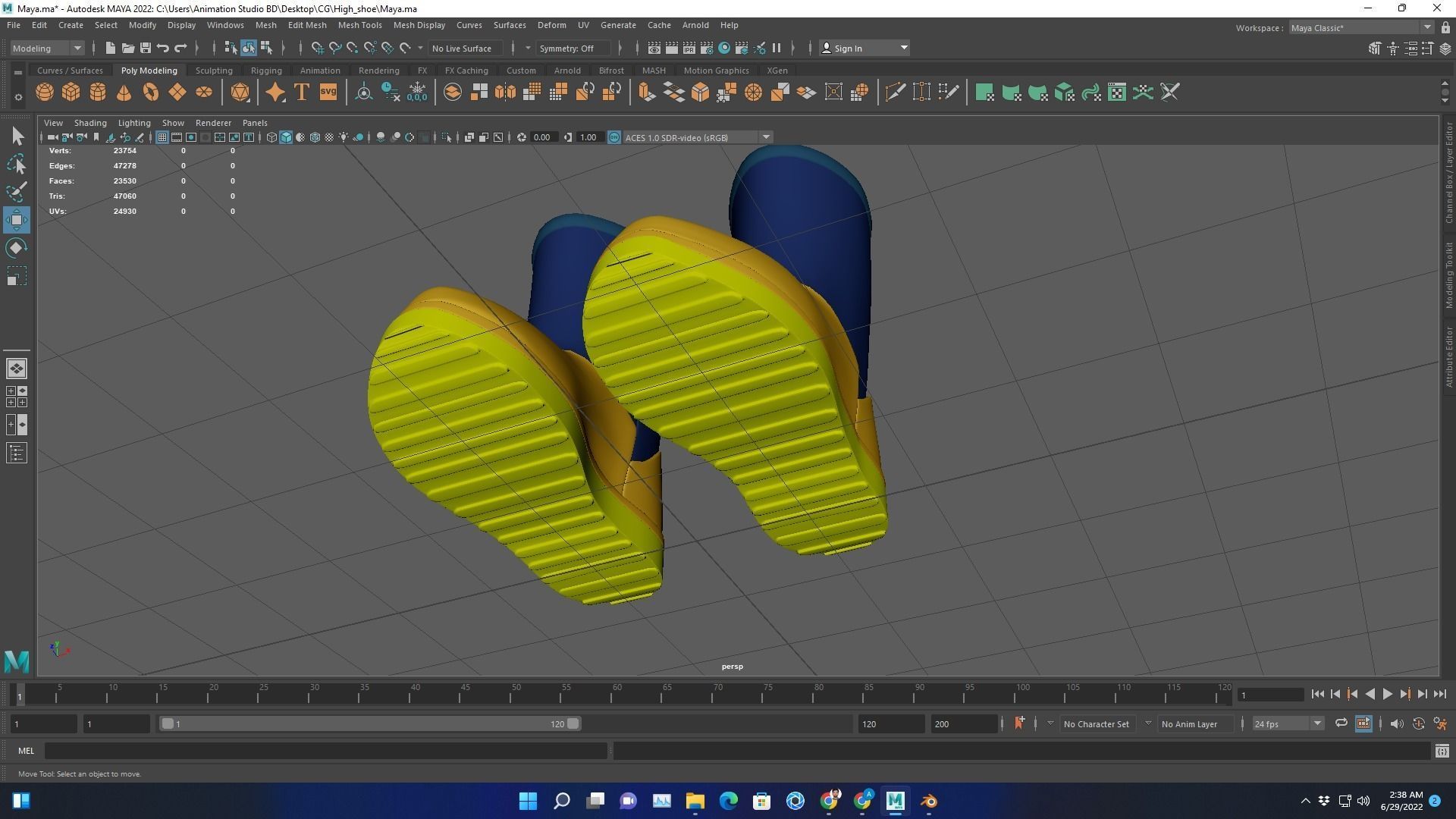 3D Concept shoe Modeling and Print ready file Low-poly 3D model Low-poly 3D model_5