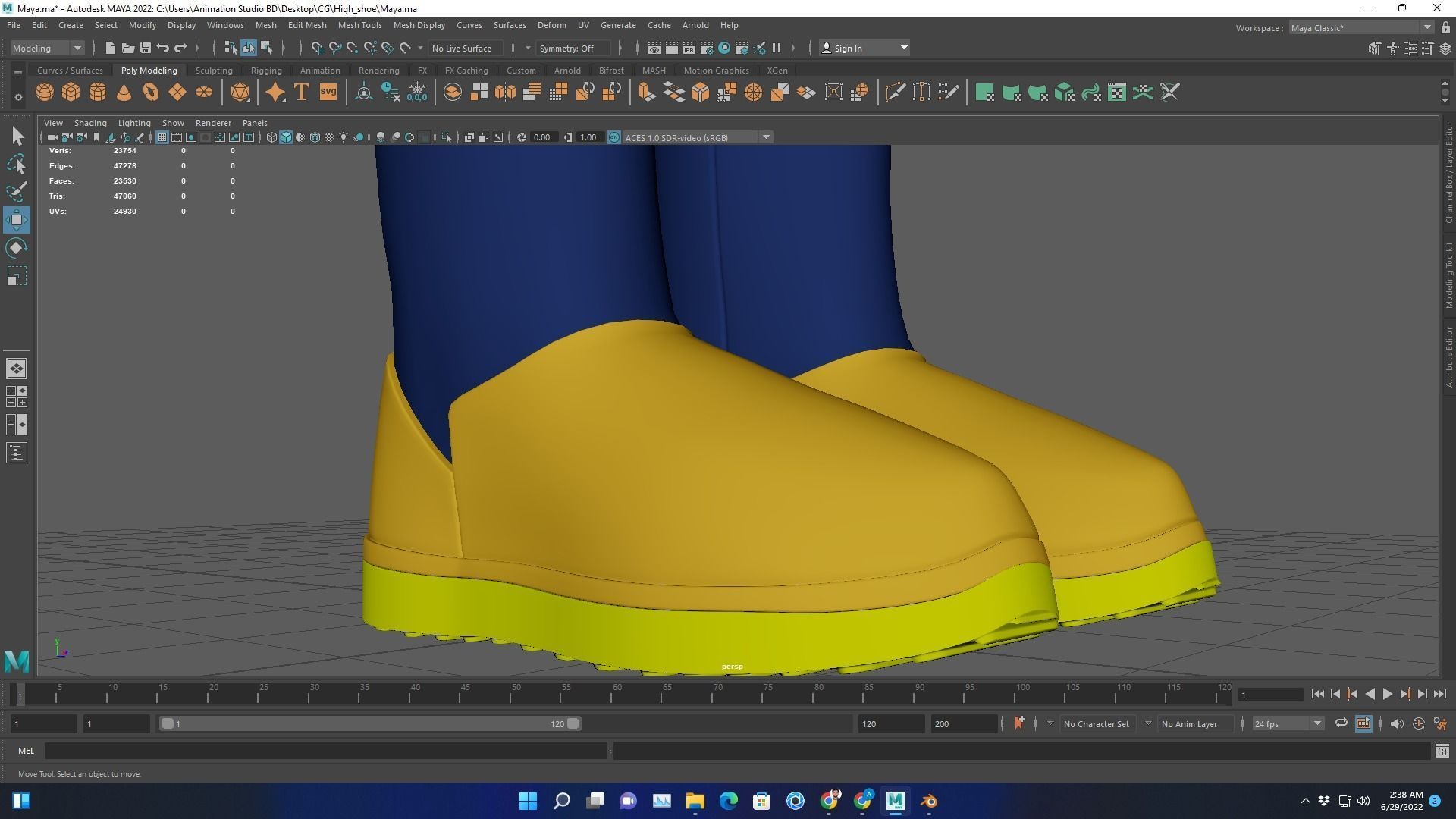 3D Concept shoe Modeling and Print ready file Low-poly 3D model Low-poly 3D model_1