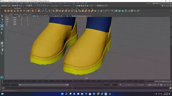 3D Concept shoe Modeling and Print ready file Low-poly 3D model Low-poly 3D model