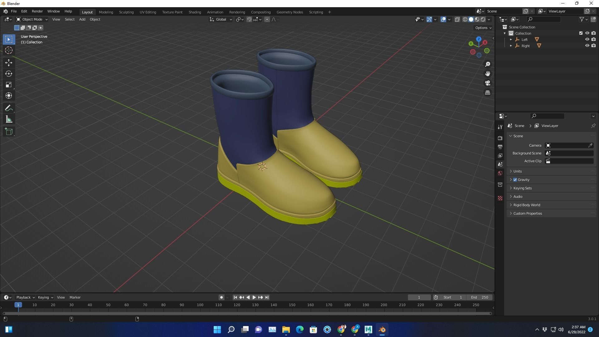 3D Concept shoe Modeling and Print ready file Low-poly 3D model Low-poly 3D model_6