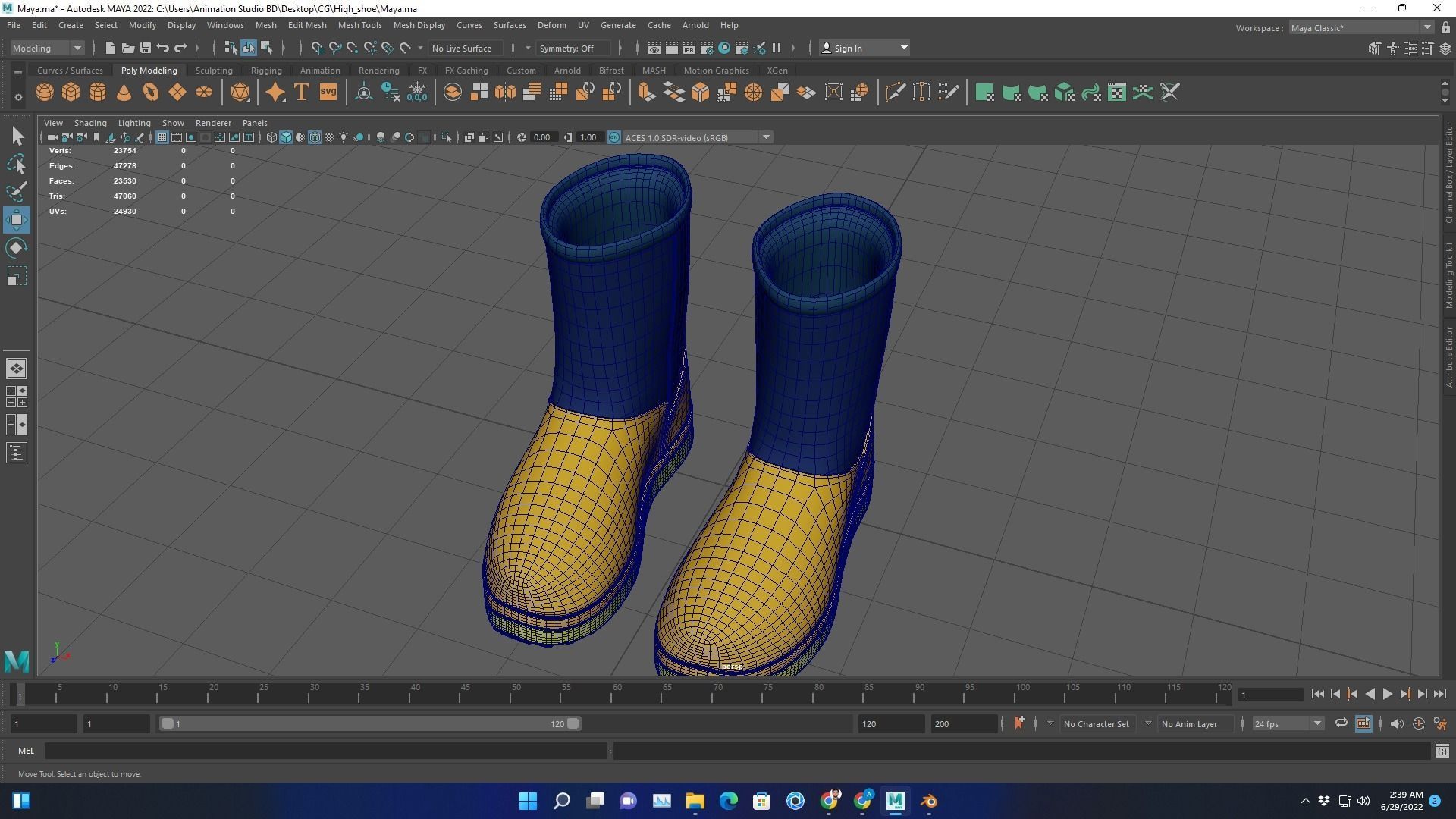 3D Concept shoe Modeling and Print ready file Low-poly 3D model Low-poly 3D model_14