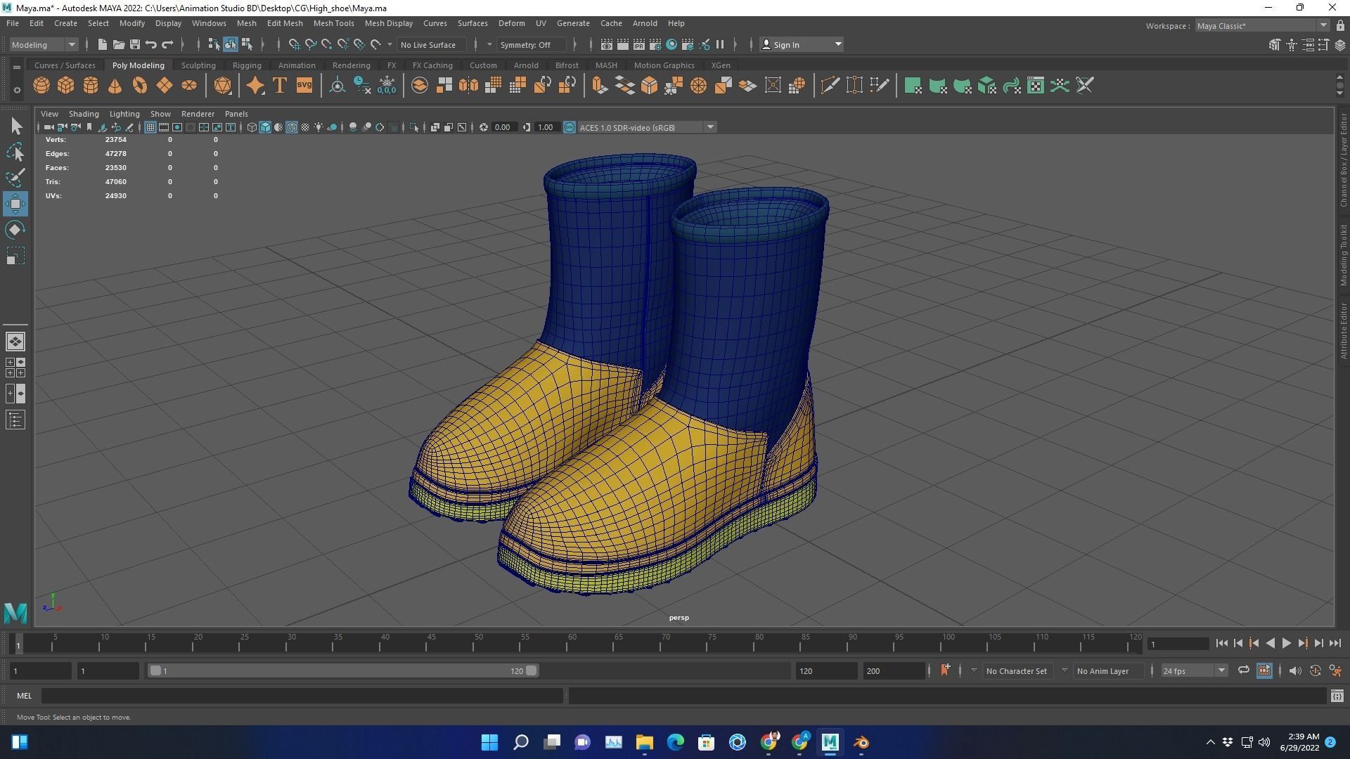 3D Concept shoe Modeling and Print ready file Low-poly 3D model Low-poly 3D model_13