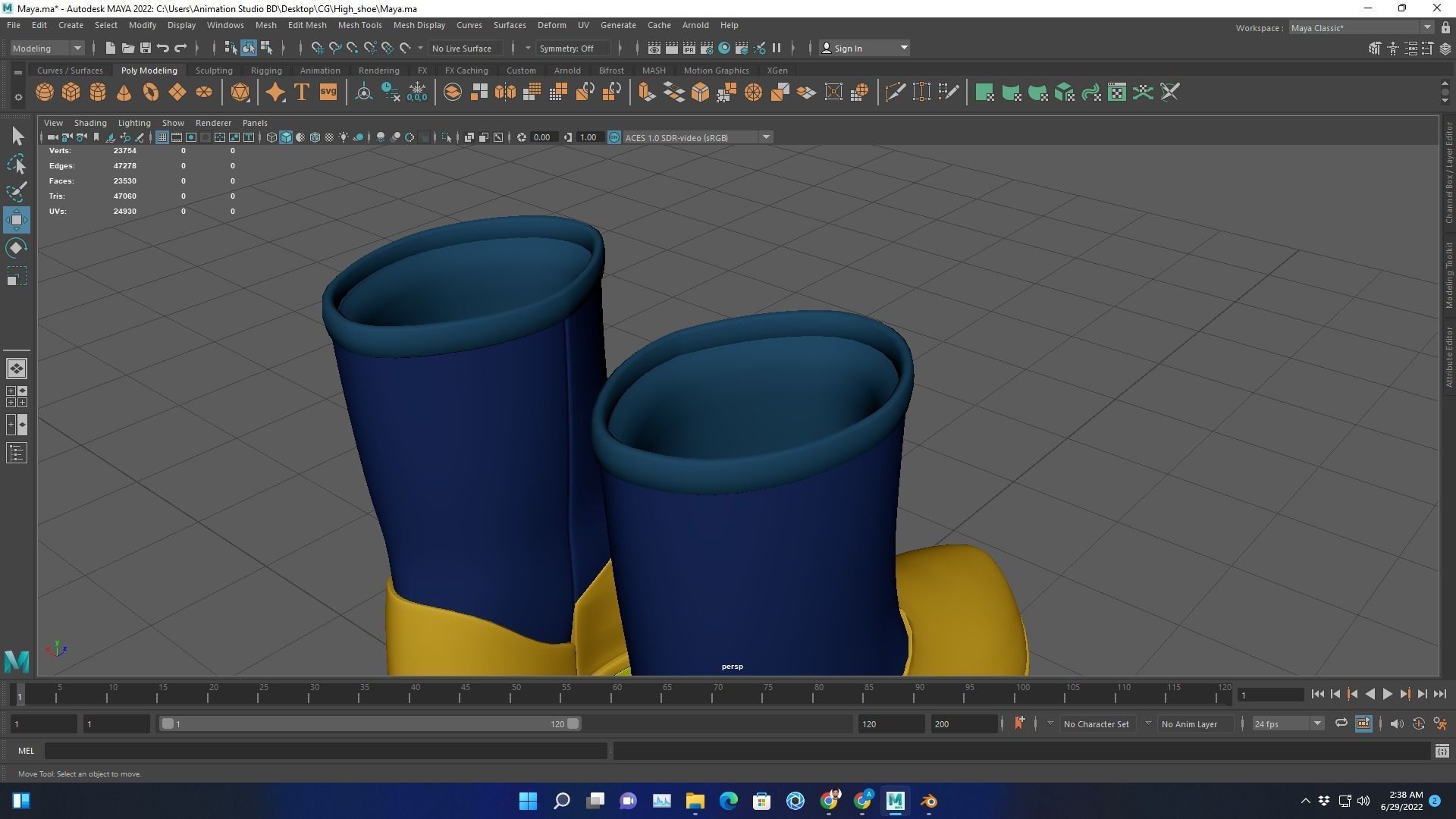 3D Concept shoe Modeling and Print ready file Low-poly 3D model Low-poly 3D model_2