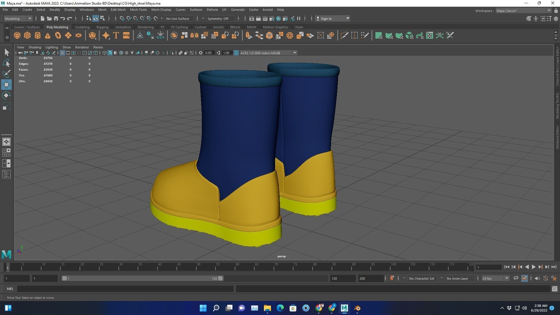 3D Concept shoe Modeling and Print ready file Low-poly 3D model Low-poly 3D model_10