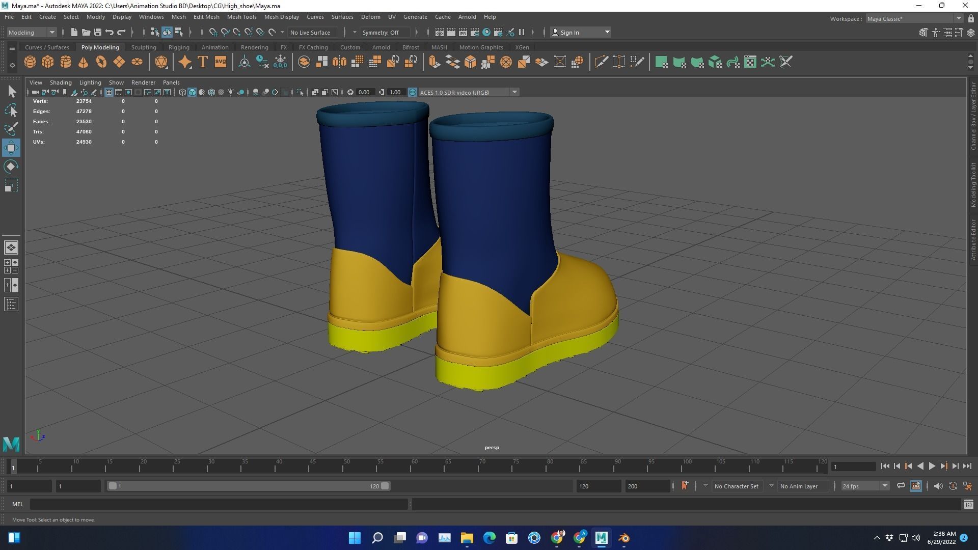 3D Concept shoe Modeling and Print ready file Low-poly 3D model Low-poly 3D model_11
