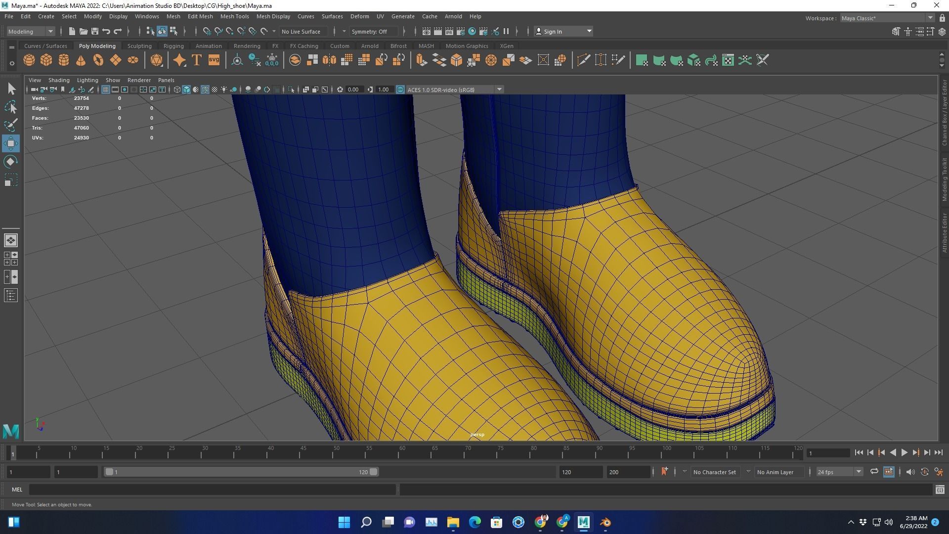 3D Concept shoe Modeling and Print ready file Low-poly 3D model Low-poly 3D model_12