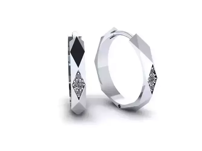 Shaped diamond earrings
