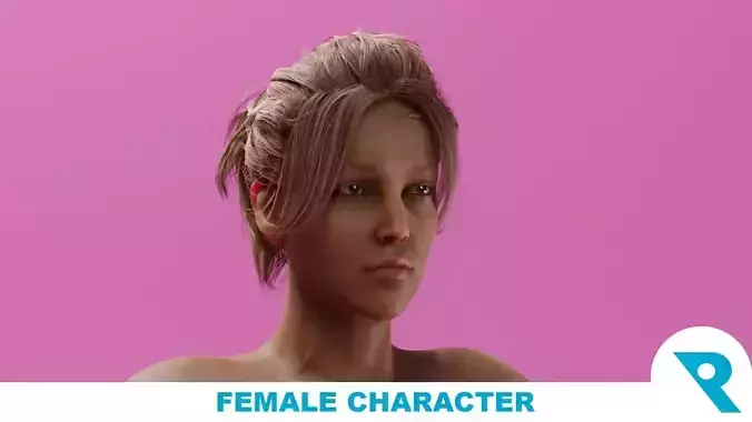 Realistic Female Character - Nicky 3D model