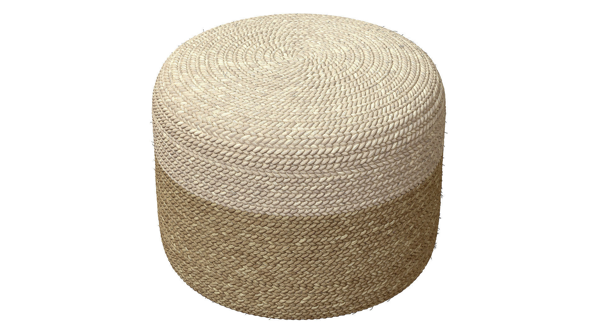Agro Richer Home Decor Round Jute Pouf Bean Bag 3D model_3