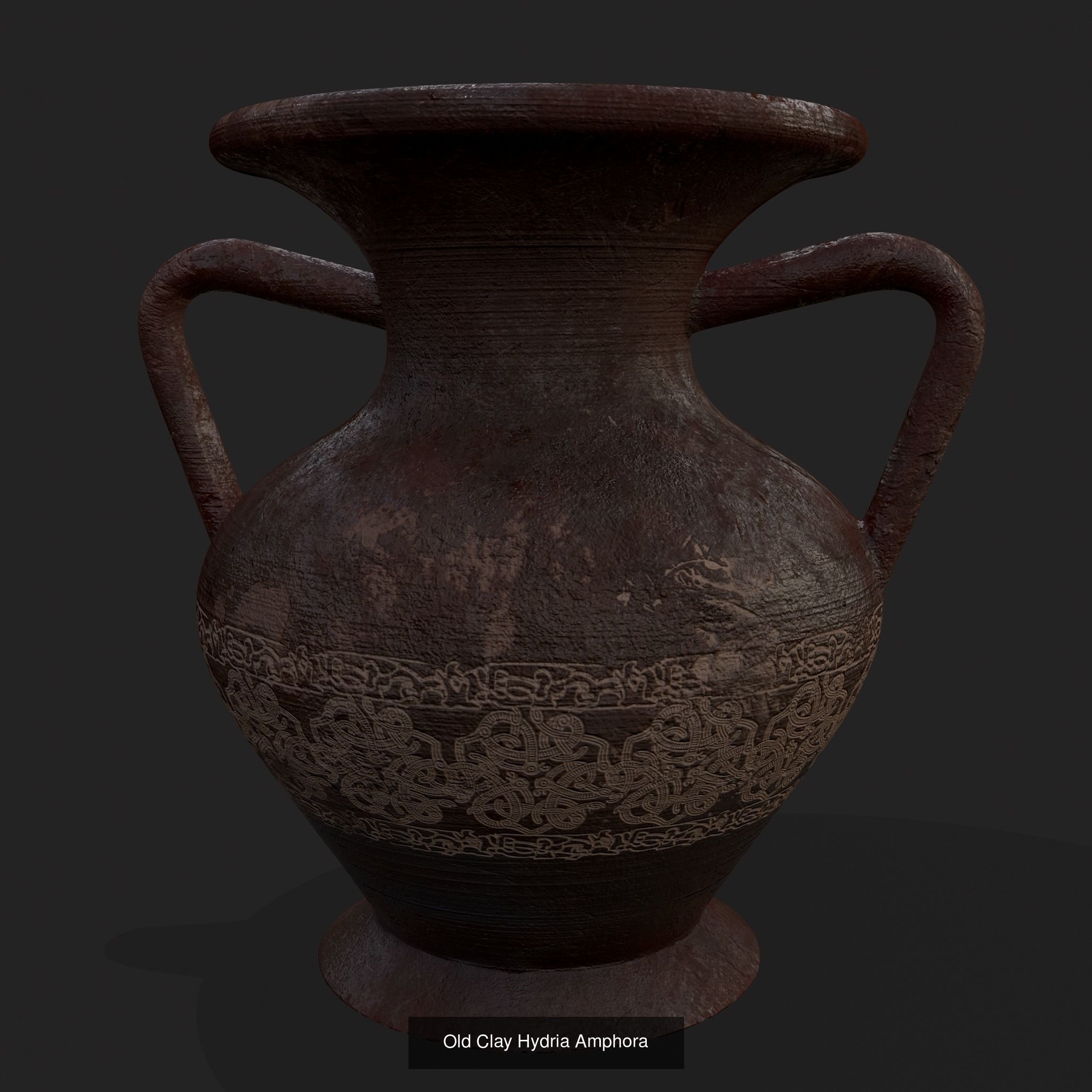 Medieval Amphora and Candle on a Stick 3D Model Collection_13