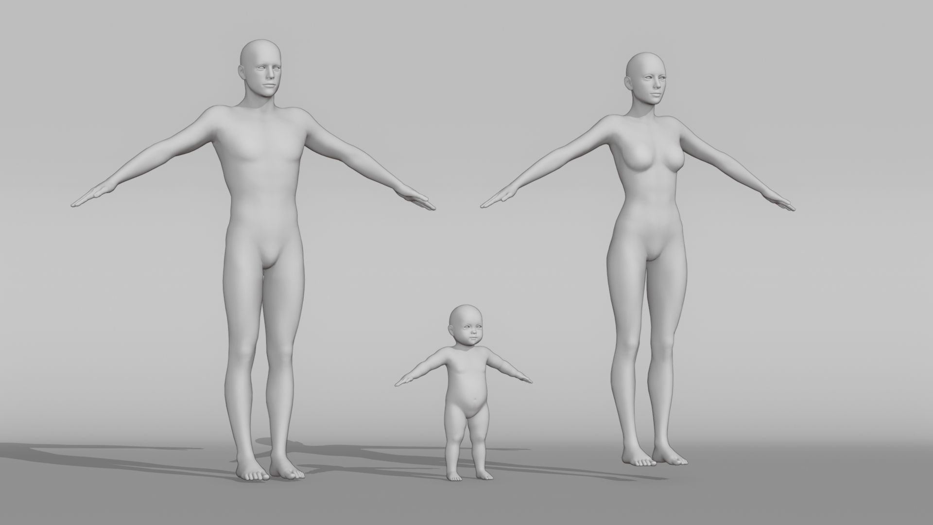 Realistic Base Characters Pack 3D model_46