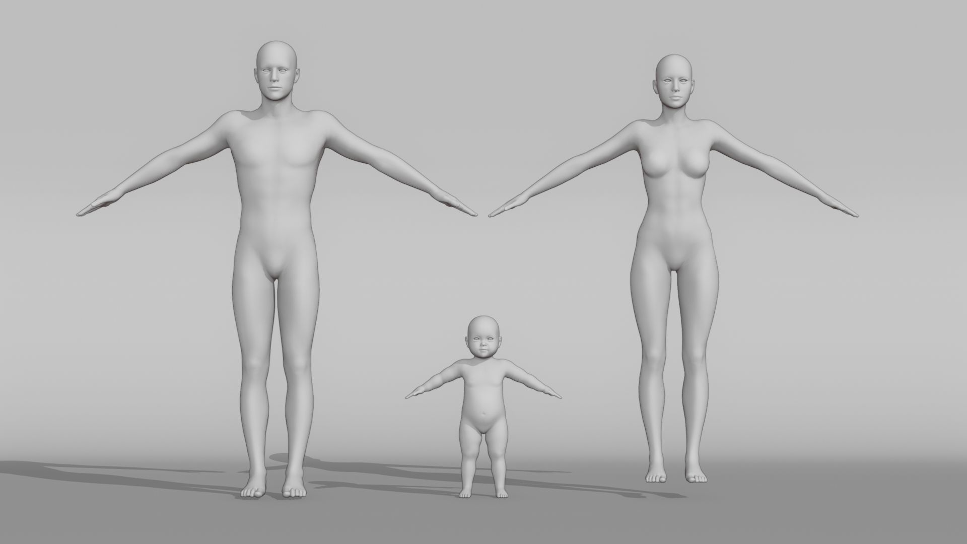 Realistic Base Characters Pack 3D model_47