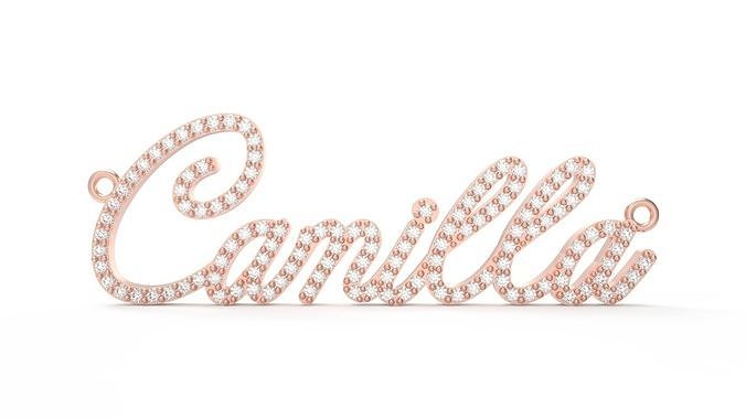 Model 718 Camilla  Necklace Diamond Pendant 3D print model