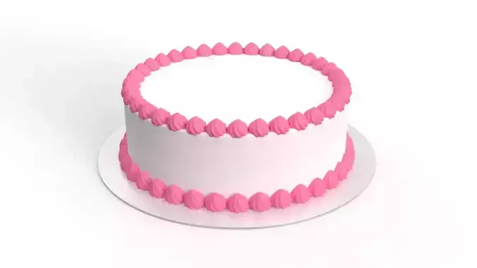 Regular Round Cake 3D model