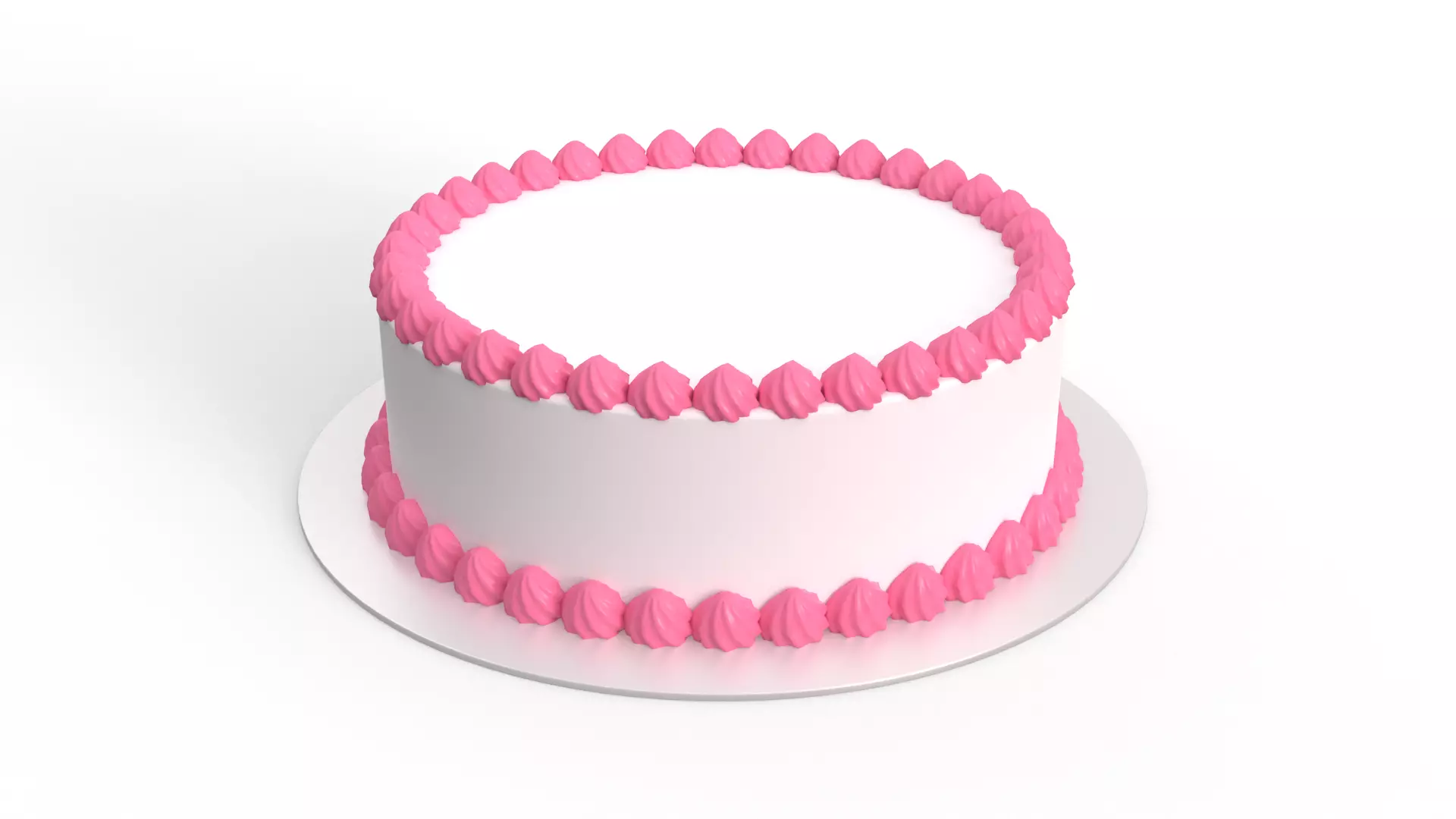 Regular Round Cake 3D model_0
