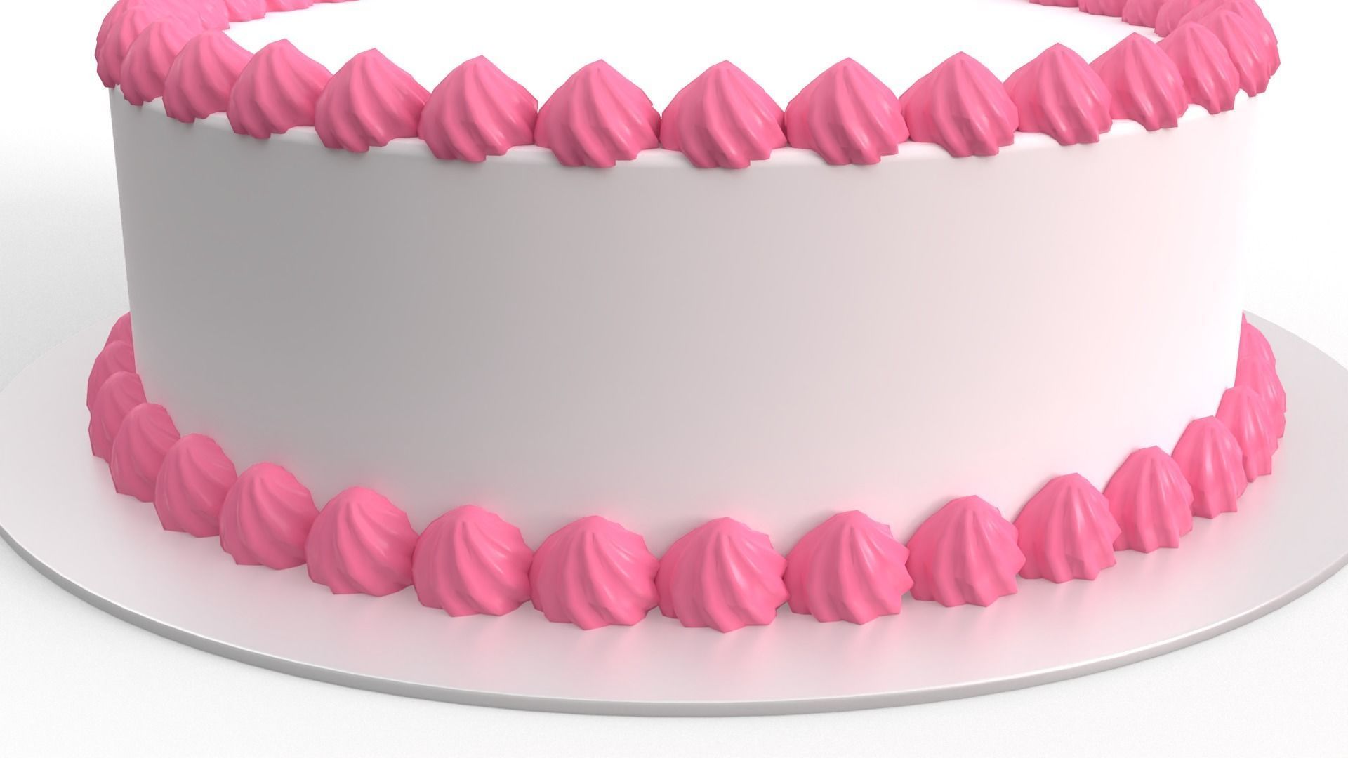 Regular Round Cake 3D model_3