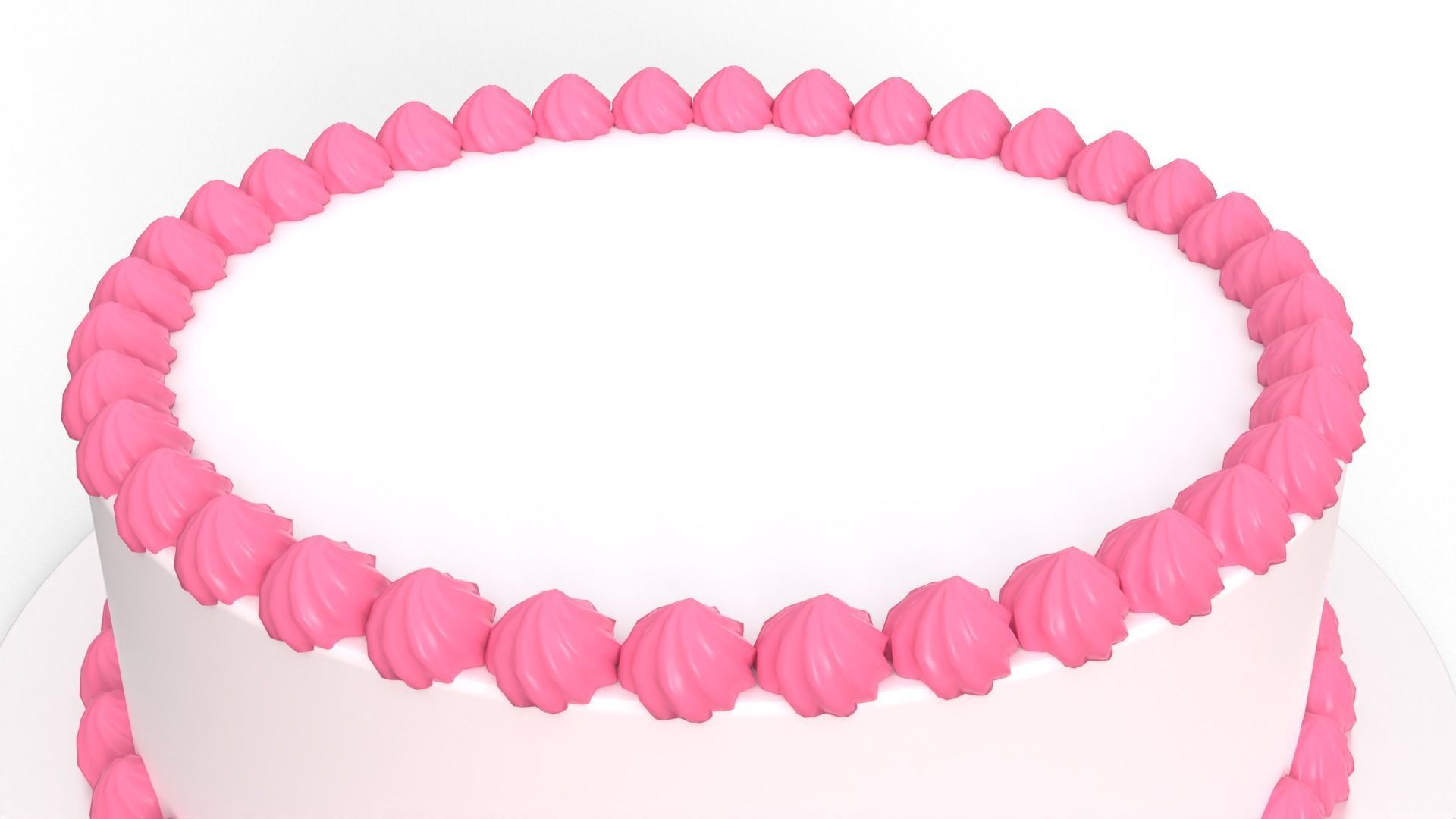 Regular Round Cake 3D model_2