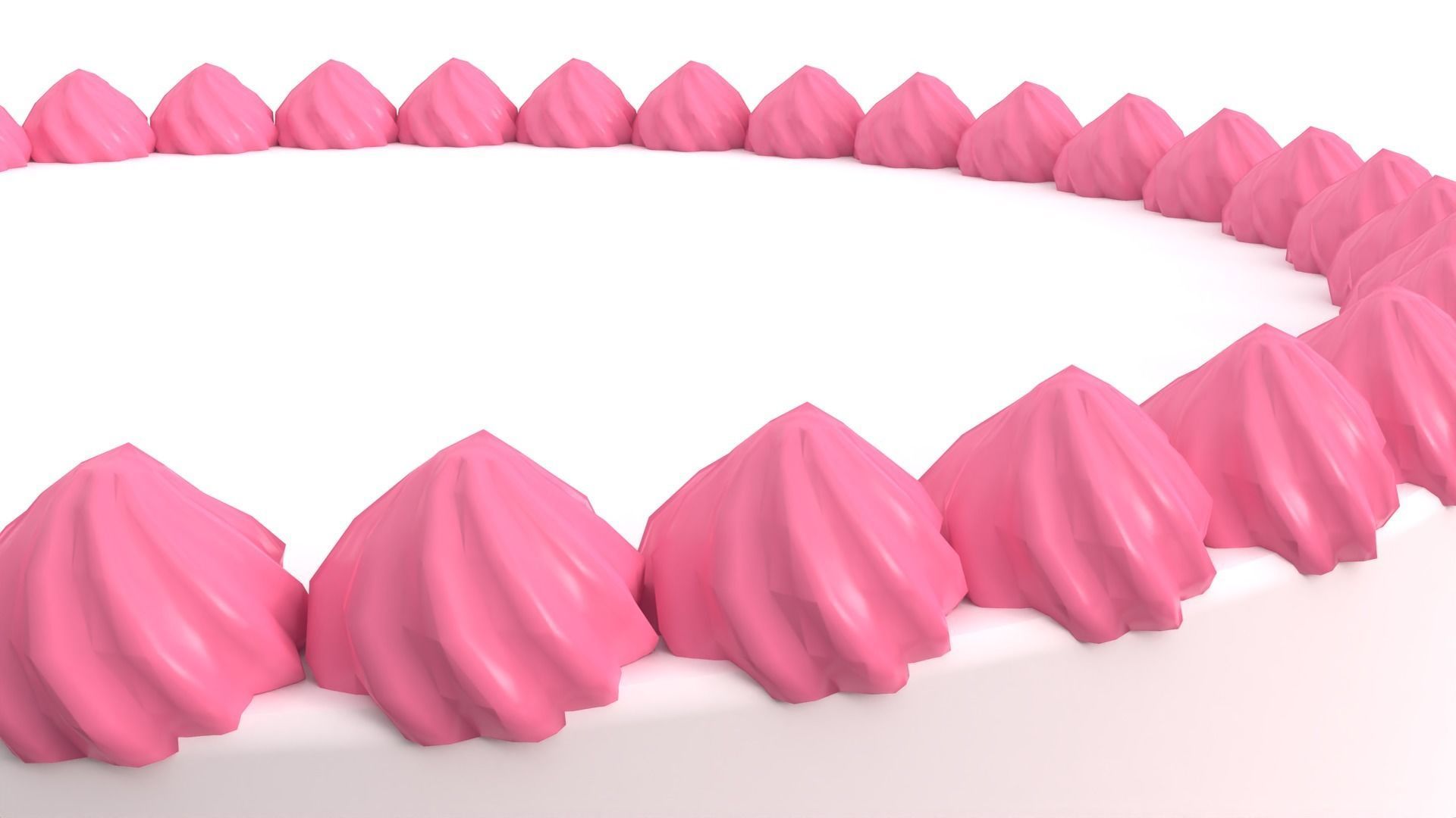 Regular Round Cake 3D model_1