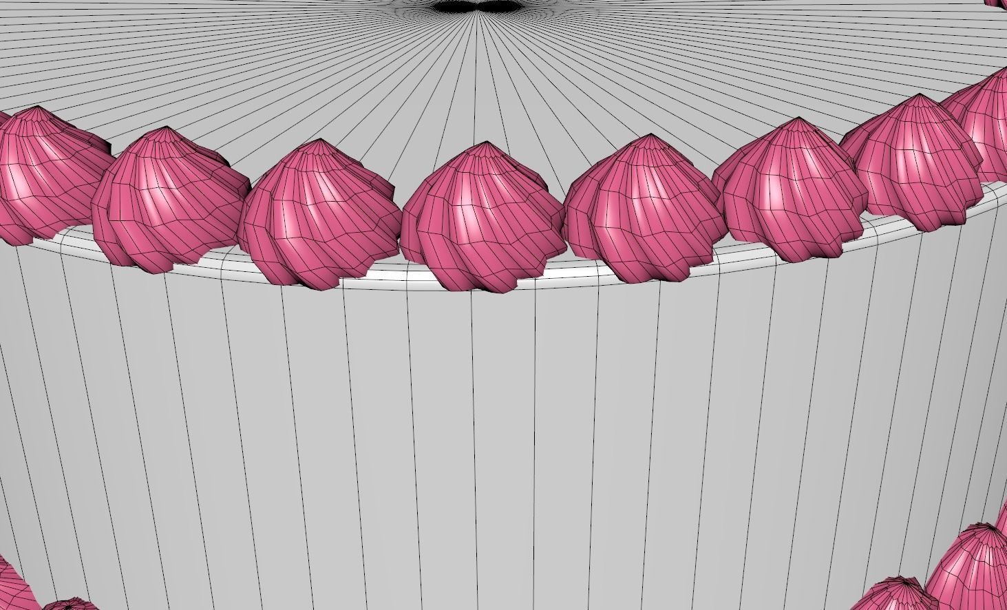 Regular Round Cake 3D model_5