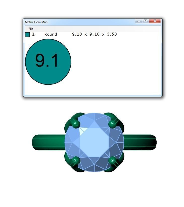 Ring225 gold engagement ring with round brilliant cut diamond 3D print model_6