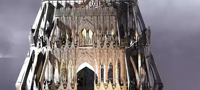 Marble palace Cathedral Fantasy 2  3D model