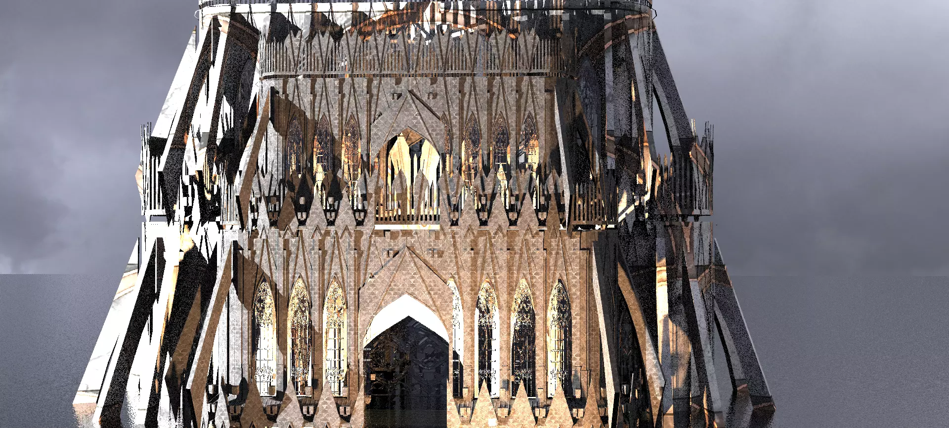 Marble palace Cathedral Fantasy 2  3D model_0