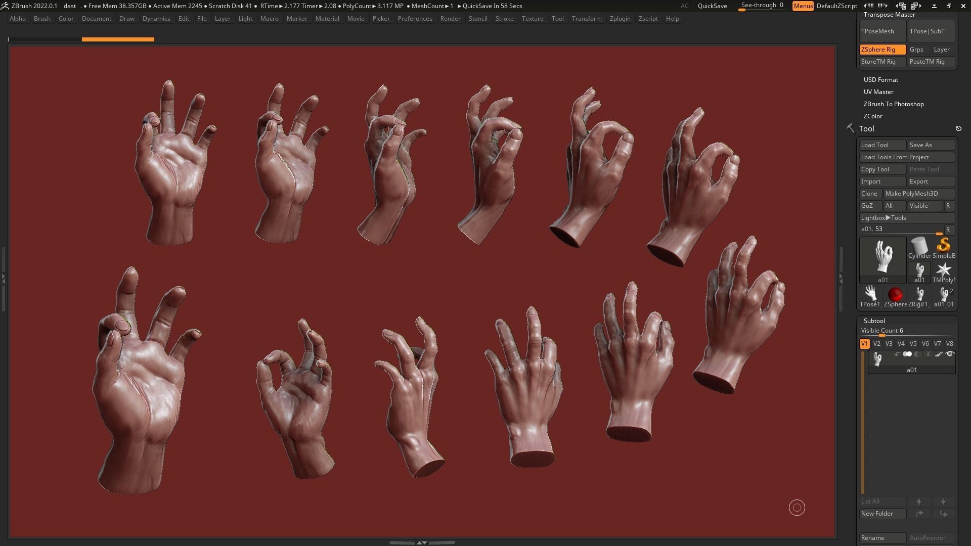 Hand pose 08 3d print model 3D print model_11