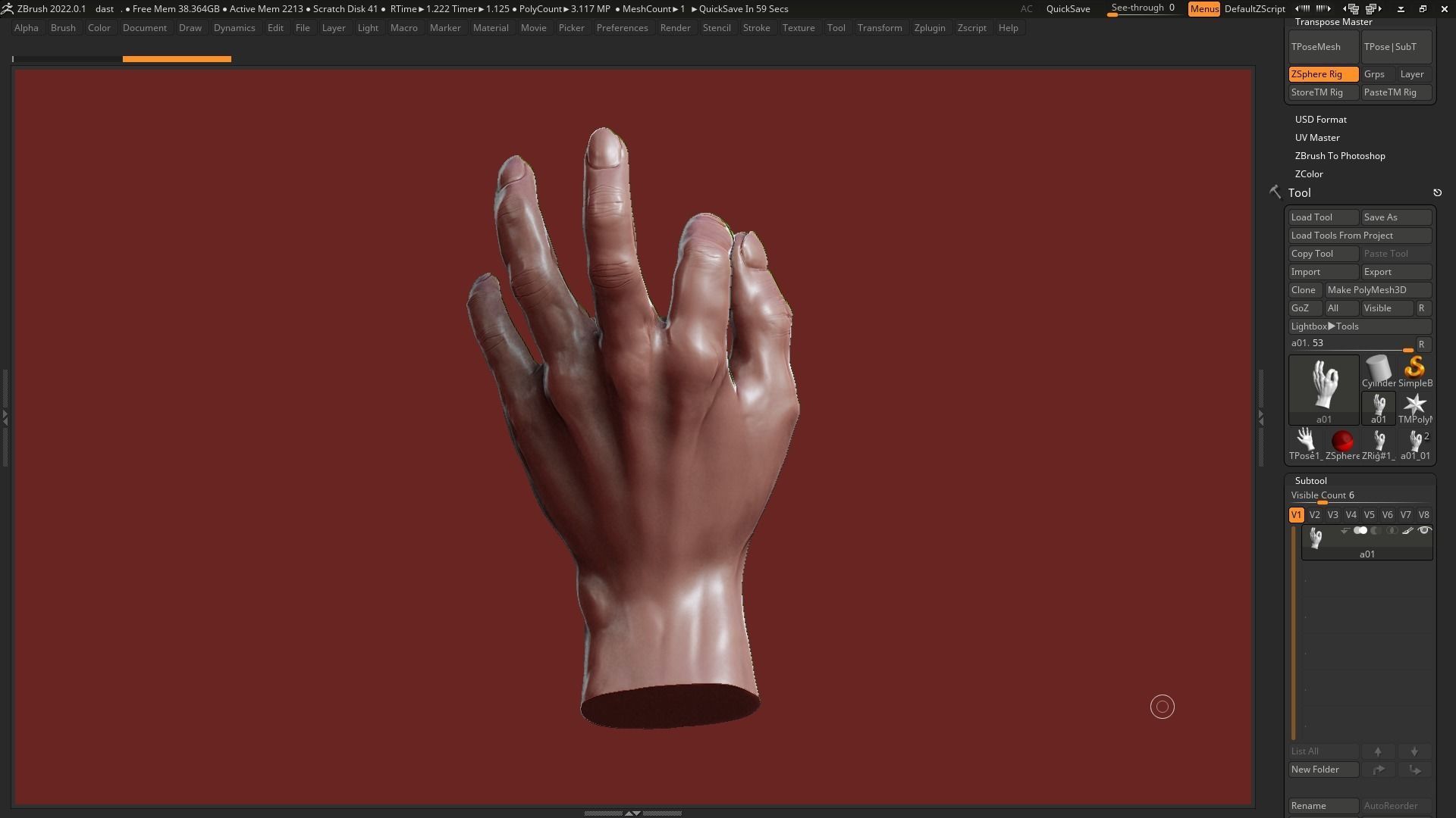 Hand pose 08 3d print model 3D print model_3