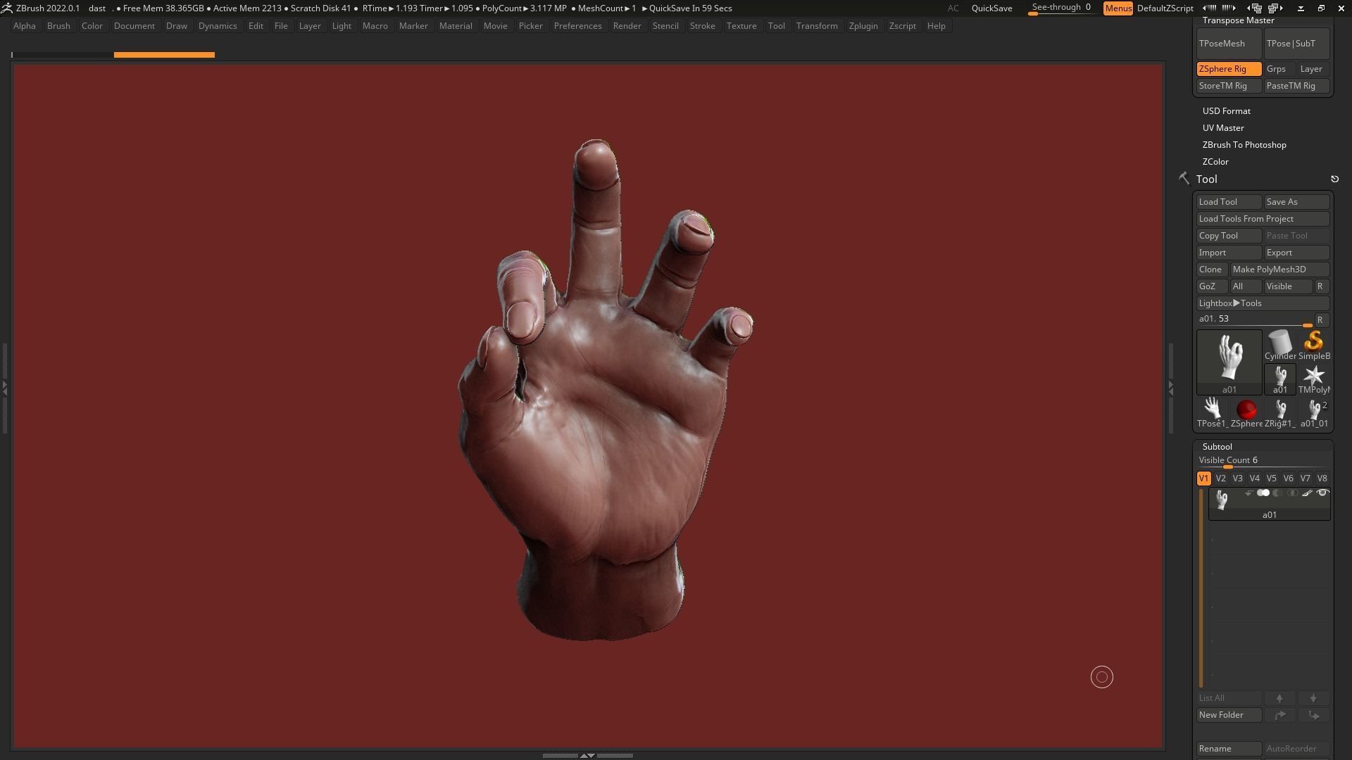 Hand pose 08 3d print model 3D print model_9