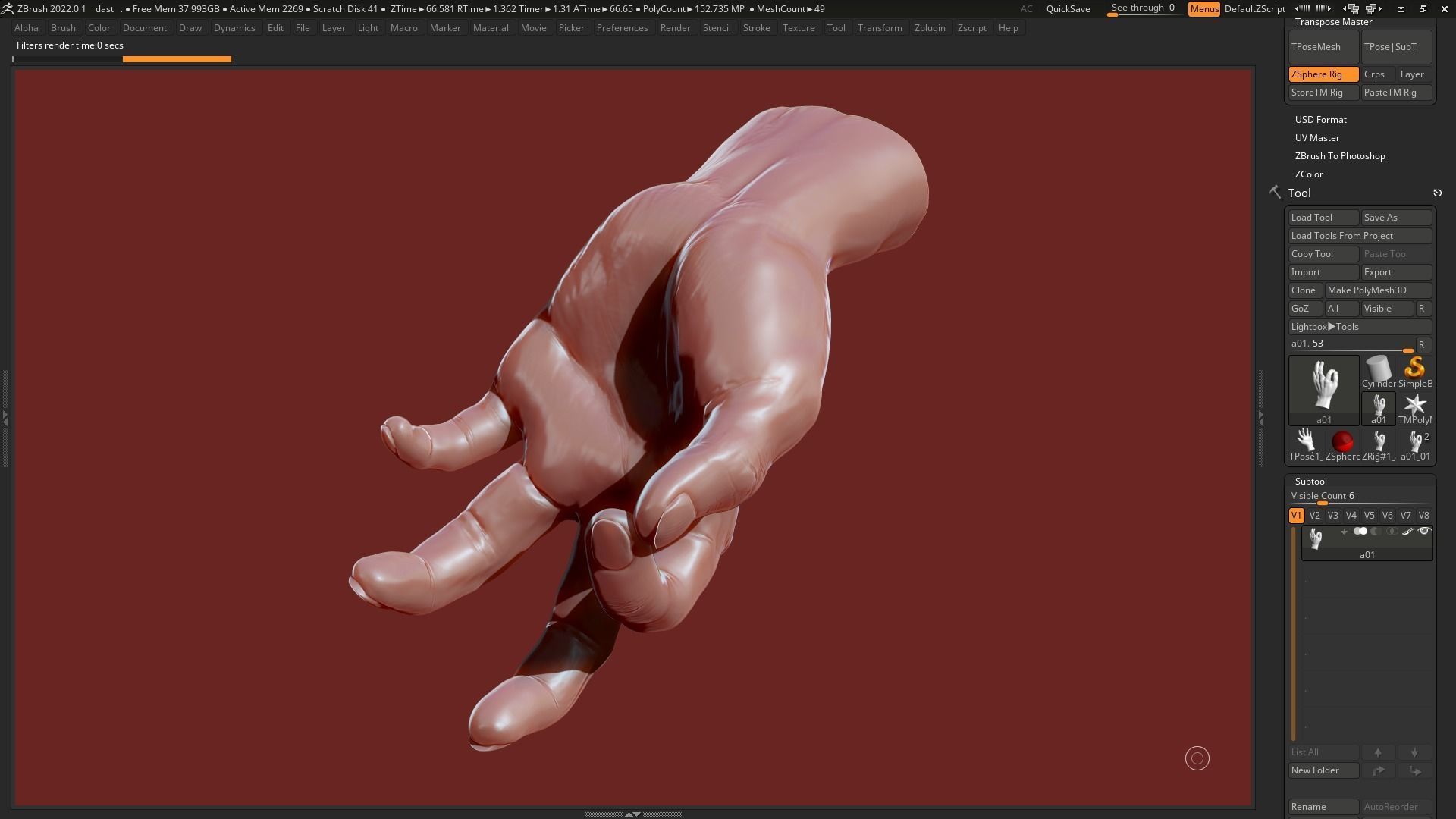 Hand pose 08 3d print model 3D print model_12