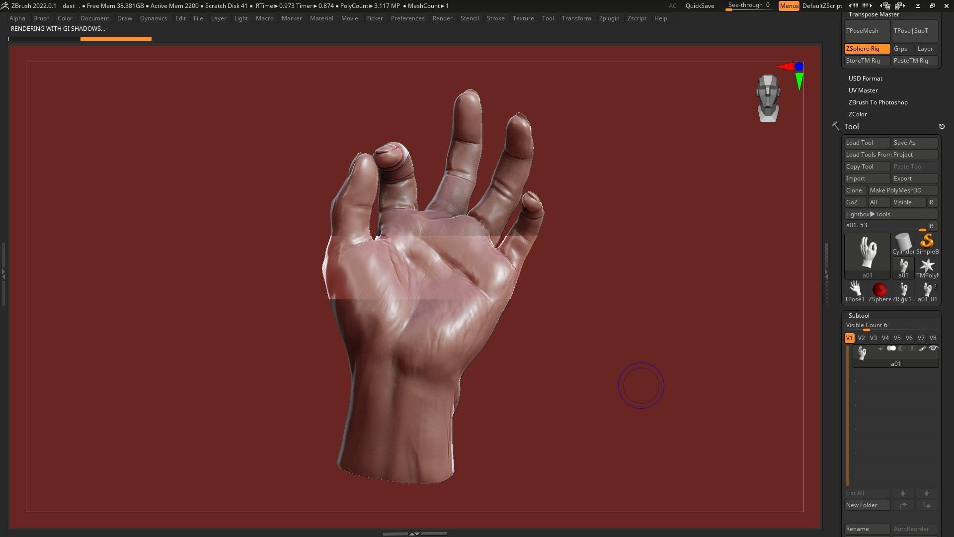 Hand pose 08 3d print model 3D print model_8