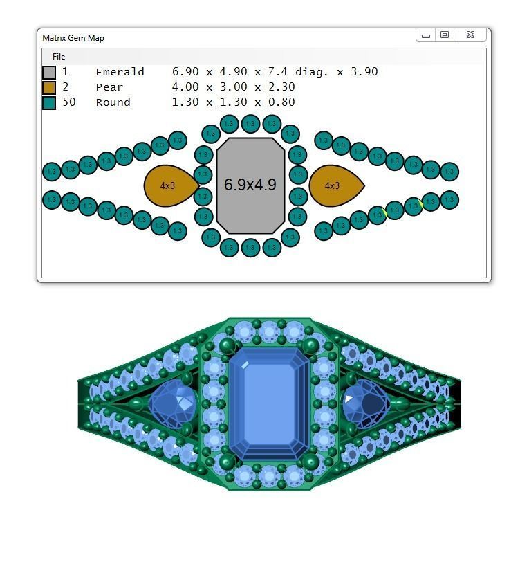 Ring229 emerald cut diamond engagement ring gold 3D print model_6