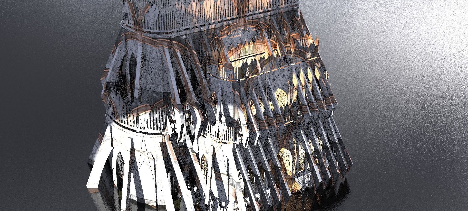 Marble palace Cathedral Fantasy 3  3D model_1