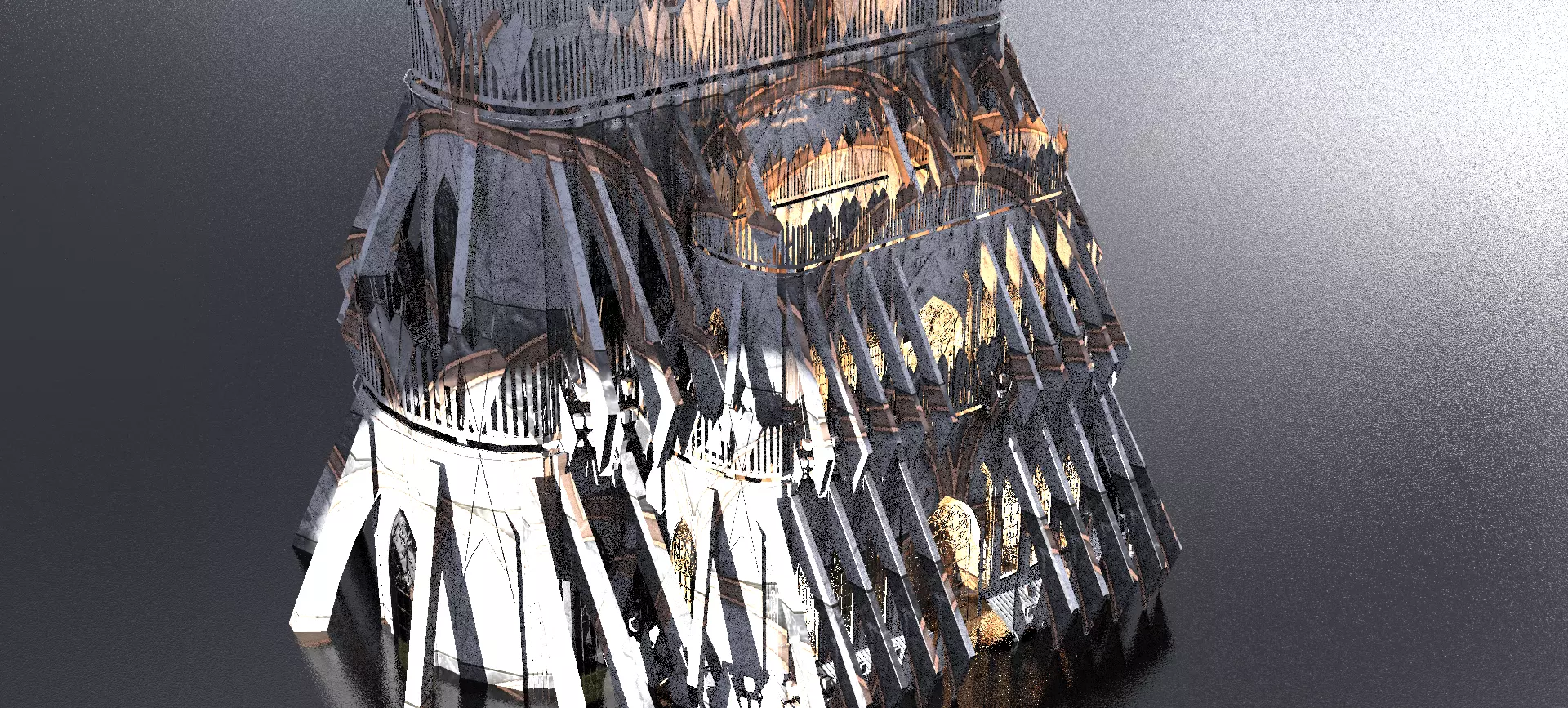 Marble palace Cathedral Fantasy 3  3D model_0