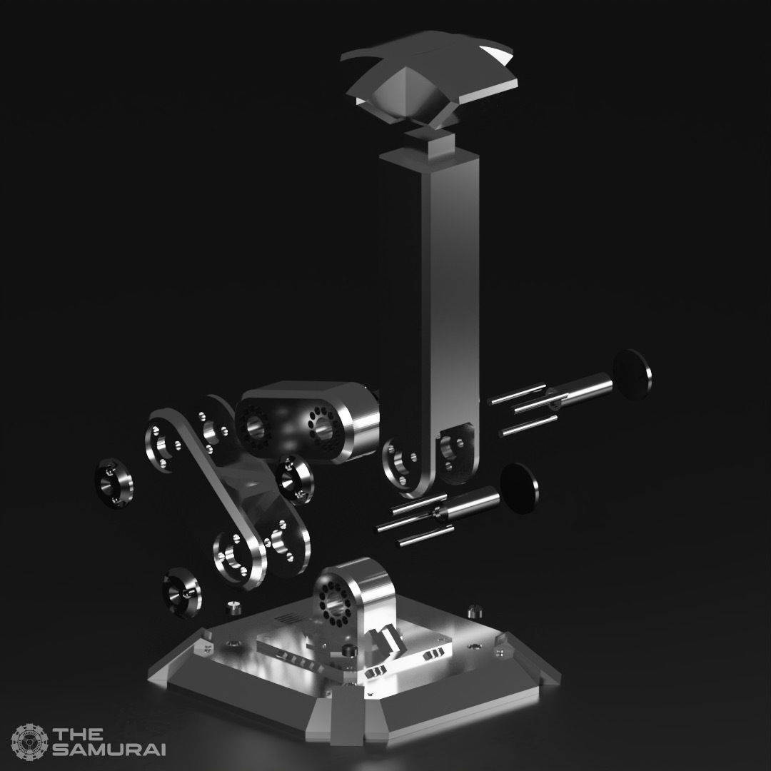 Articulating Helmet Stand 3D print model_4