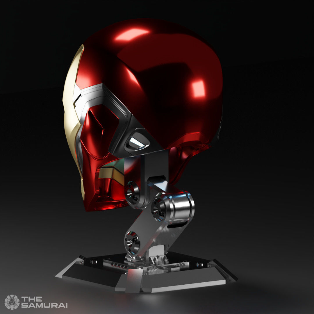 Articulating Helmet Stand 3D print model_8