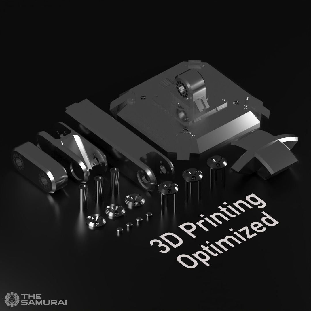 Articulating Helmet Stand 3D print model_3