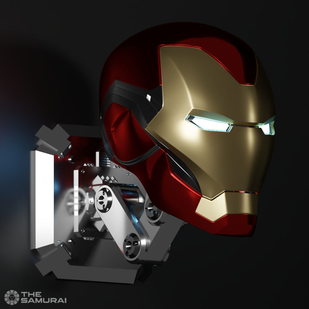 Articulating Helmet Stand 3D print model_1