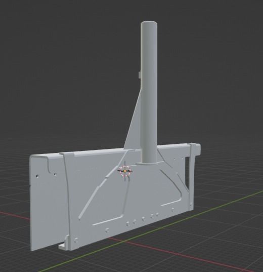 Truck gun mount 3D print model_5