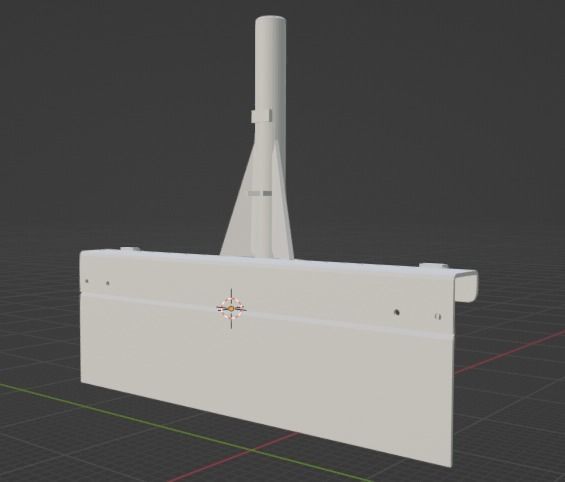 Truck gun mount 3D print model_7